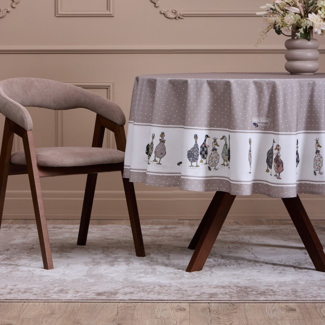 Скатерть круглая "family farm" 190 см ,100% хлопок, капучино ,твил, пропитка Lefard (850-749-22) Скатерть круглая "family farm" 190 см ,100% хлопок, капучино ,твил, пропитка Lefard (850-749-22)