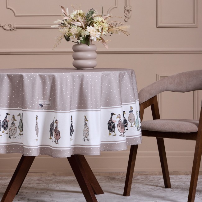 Скатерть круглая "family farm" 190 см ,100% хлопок, капучино ,твил, пропитка Lefard (850-749-22) Скатерть круглая "family farm" 190 см ,100% хлопок, капучино ,твил, пропитка Lefard (850-749-22)