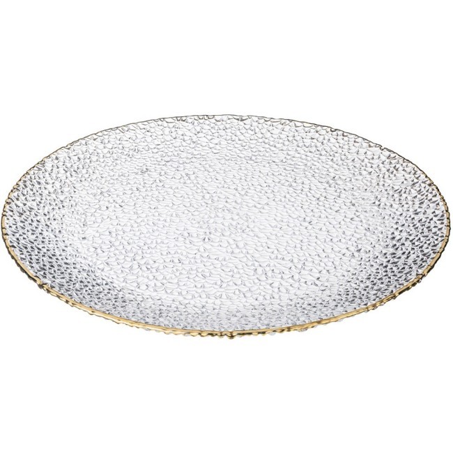 Блюдо "clamour" цвет:белый с золотом диаметр=33 см (кор=6шт.) Dekor Cam (484-625)