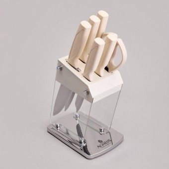 Набор ножей agness на пластиковой подставке, 7 предметов Agness (911-782) Набор ножей agness на пластиковой подставке, 7 предметов Agness (911-782)