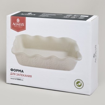 Форма для запекания beige 32*24*8 см 2500 мл Agness (780-122)