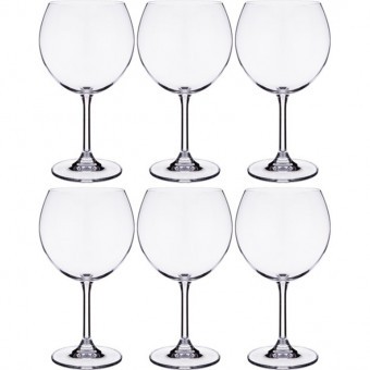 Набор бокалов для вина из 6 шт. "klara/sylvia" 460 мл высота=18 см Crystal Bohemia (669-287)
