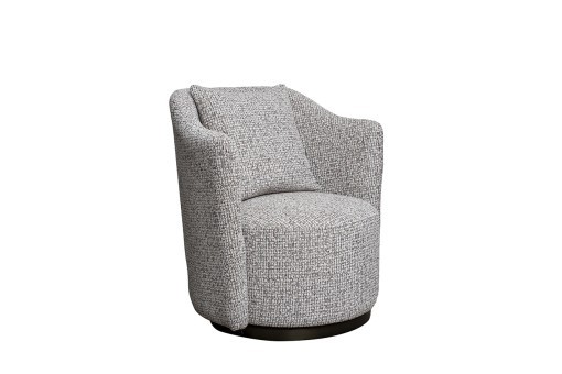 Кресло Verona вращающееся, шенилл серый Seppia-SER/бронза 70*77*80см (TT-00016268)