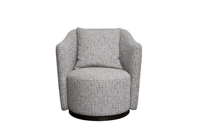 Кресло Verona вращающееся, шенилл серый Seppia-SER/бронза 70*77*80см (TT-00016268)