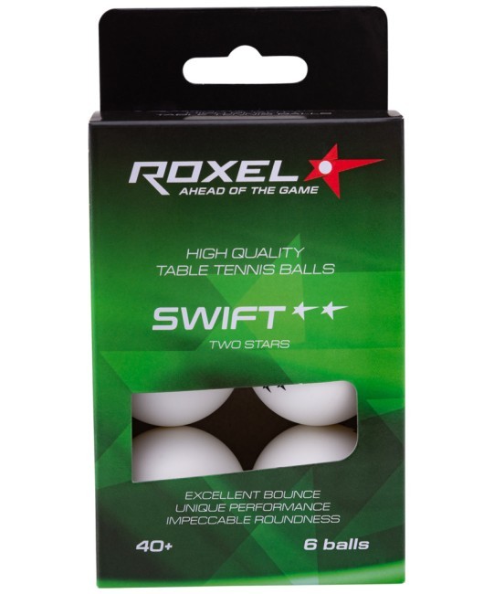 Мяч для настольного тенниса Roxel 2* Swift, белый, 6 шт. (610662) Мяч для настольного тенниса Roxel 2* Swift, белый, 6 шт. (610662)