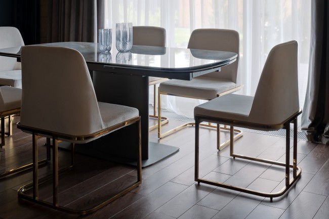 Стул велюр кремовый/золото 54*56*89см (TT-00004859)