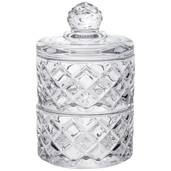 Емкость для хранения lefard с крышкой 2 яруса "diamant" 8*14 см, 180 мл (каждая) Lefard (691-082) Емкость для хранения lefard с крышкой 2 яруса "diamant" 8*14 см, 180 мл (каждая) Lefard (691-082)