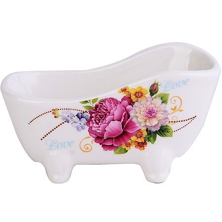 Подставка д/губки 170мл Букет доломит LR (26234) Подставка д/губки 170мл Букет доломит LR (26234)