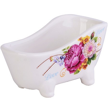 Подставка д/губки 170мл Букет доломит LR (26234) Подставка д/губки 170мл Букет доломит LR (26234)