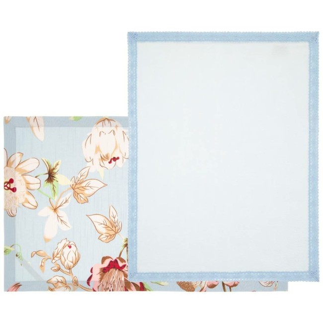 Набор из 2-х полотенец в корзине+мыло, "шарм",30х50см,х\б 100% ,голубой,махра+рогожка. Lefard (850-841-22)