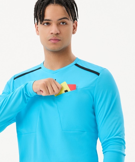 Футболка судейская с длинным рукавом JOGEL DIVISION PerFormDRY Referee LS Tee, голубой (2123304) Футболка судейская с длинным рукавом JOGEL DIVISION PerFormDRY Referee LS Tee, голубой (2123304)