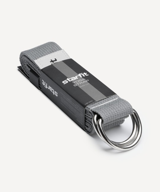 Ремень для йоги STARFIT YB-100 240 см, темно-серый (2113734)