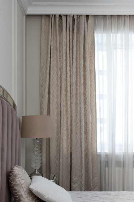 Портьера Mesh бежевый 275*260 (TT-00013896)