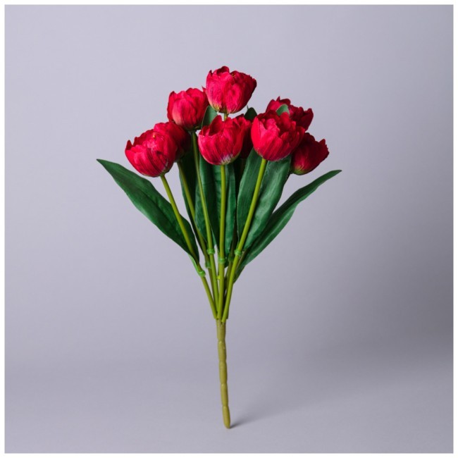 Букет искусственный из 9 тюльпанов длина=43см , цвет красный мал.уп.=24шт Lefard (535-338) Букет искусственный из 9 тюльпанов длина=43см , цвет красный мал.уп.=24шт Lefard (535-338)