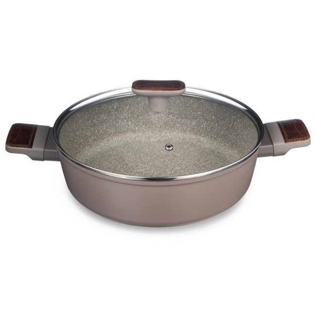 Сотейник со стекл. крышкой и антипригарным покрытием pfluon marble, 26*7,5 см Agness (902-115) Сотейник со стекл. крышкой и антипригарным покрытием pfluon marble, 26*7,5 см Agness (902-115)