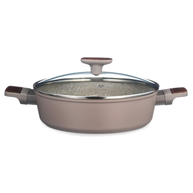 Сотейник со стекл. крышкой и антипригарным покрытием pfluon marble, 26*7,5 см Agness (902-115) Сотейник со стекл. крышкой и антипригарным покрытием pfluon marble, 26*7,5 см Agness (902-115)