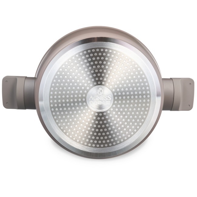 Сотейник со стекл. крышкой и антипригарным покрытием pfluon marble, 26*7,5 см Agness (902-115) Сотейник со стекл. крышкой и антипригарным покрытием pfluon marble, 26*7,5 см Agness (902-115)