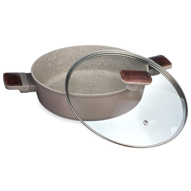 Сотейник со стекл. крышкой и антипригарным покрытием pfluon marble, 26*7,5 см Agness (902-115) Сотейник со стекл. крышкой и антипригарным покрытием pfluon marble, 26*7,5 см Agness (902-115)