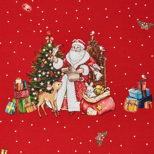 Скатерть овальная "с новым годом" 140х300см ,красный, 100% хлопок,твил пропитка Lefard (850-763-42) Скатерть овальная "с новым годом" 140х300см ,красный, 100% хлопок,твил пропитка Lefard (850-763-42)