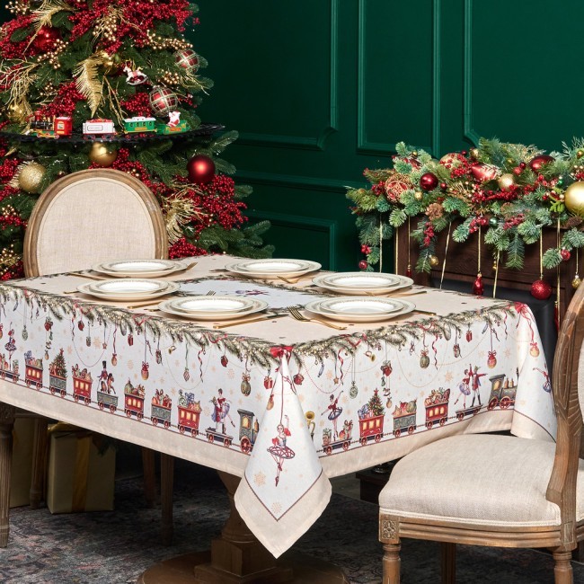 Скатерть 140х180 cm прямоугольная, "щелкунчик" цвет: бежевый, tm lefard, полиэстер 100% Lefard (986-002-19) Скатерть 140х180 cm прямоугольная, "щелкунчик" цвет: бежевый, tm lefard, полиэстер 100% Lefard (986-002-19)