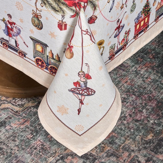 Скатерть 140х180 cm прямоугольная, "щелкунчик" цвет: бежевый, tm lefard, полиэстер 100% Lefard (986-002-19) Скатерть 140х180 cm прямоугольная, "щелкунчик" цвет: бежевый, tm lefard, полиэстер 100% Lefard (986-002-19)