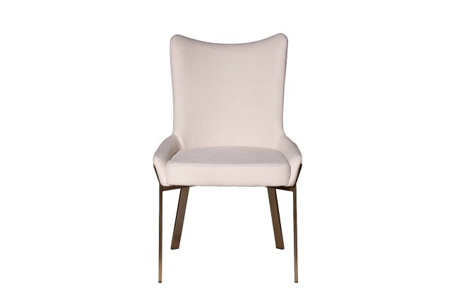 Стул обеденный букле белый+бронза 57*65*91см (TT-00015425)