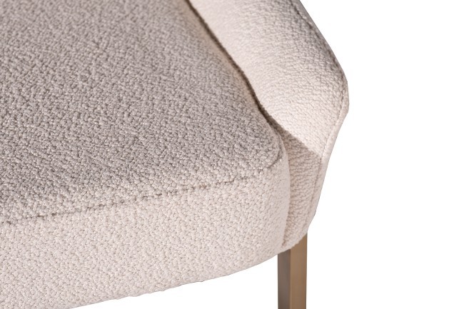 Стул обеденный букле белый+бронза 57*65*91см (TT-00015425)