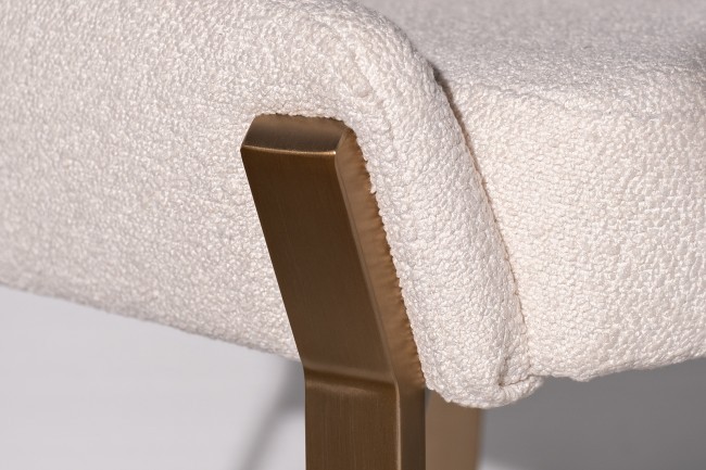 Стул обеденный букле белый+бронза 57*65*91см (TT-00015425)