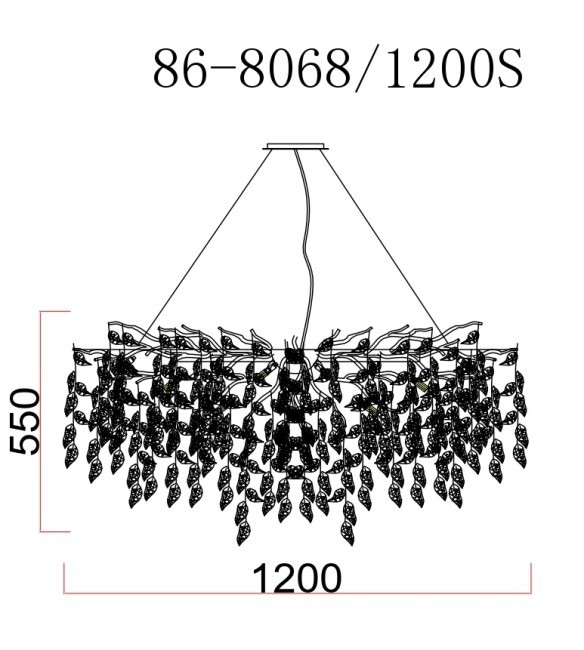 Люстра d.120*45 см, металл цвет хром (TT-00011802)