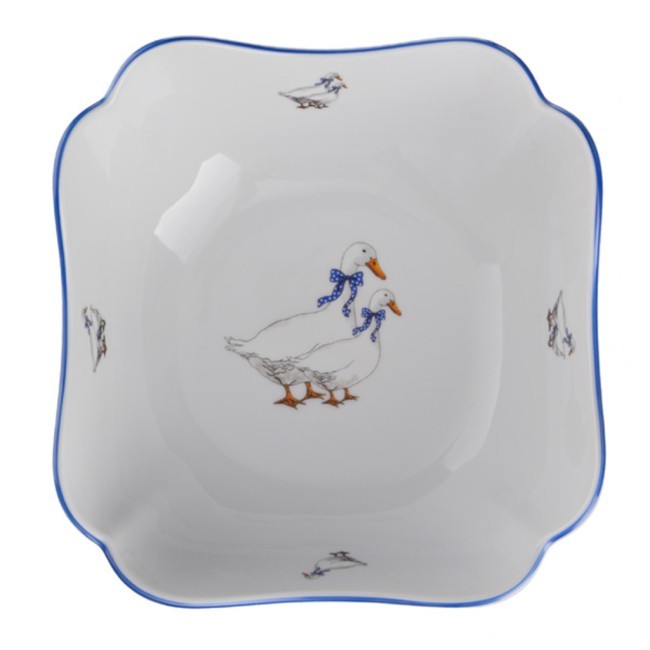 Салатник "гуси" 21*21 см. высота=9 см. DUBI (606-502) Салатник "гуси" 21*21 см. высота=9 см. DUBI (606-502)