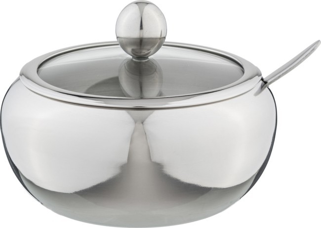 Сахарница agness с ложкой 560 мл диаметр=11 см высота=10 см Agness (912-020)