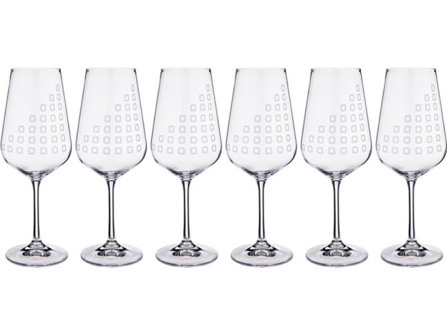 Набор бокалов для вина из 6 шт. "sandra" 450 мл. высота=24 см Bohemia Crystal (674-638)