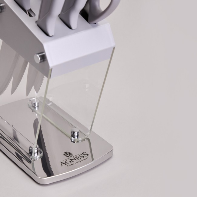 Набор ножей agness на пластиковой подставке, 7 предметов Agness (911-783) Набор ножей agness на пластиковой подставке, 7 предметов Agness (911-783)