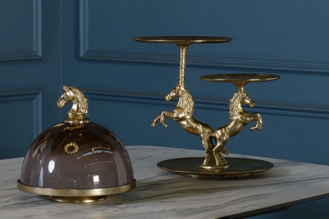 Блюдо с крышкой декоративное "Horse" d26*Н25.5см (TT-00011245)