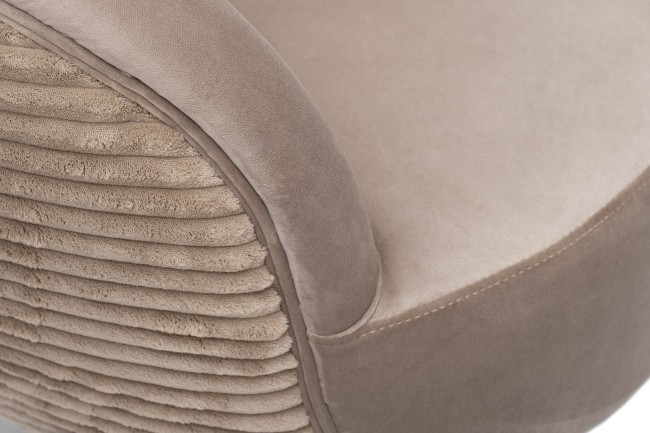 Кресло велюр бежевый 77*77*77см мет.ножки (TT-00007385)