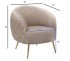 Кресло велюр бежевый 77*77*77см мет.ножки (TT-00007385)