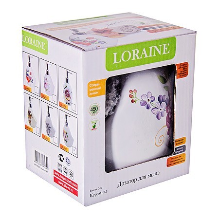 Дозатор для мыла 450мл Букет доломит/пластик LR (28903) Дозатор для мыла 450мл Букет доломит/пластик LR (28903)