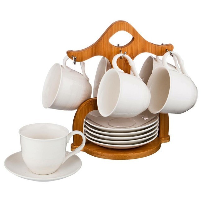 Чайный набор lefard "native"  на 6 пер. 12 пр. 180 мл на дер. подставке Lefard (587-109)