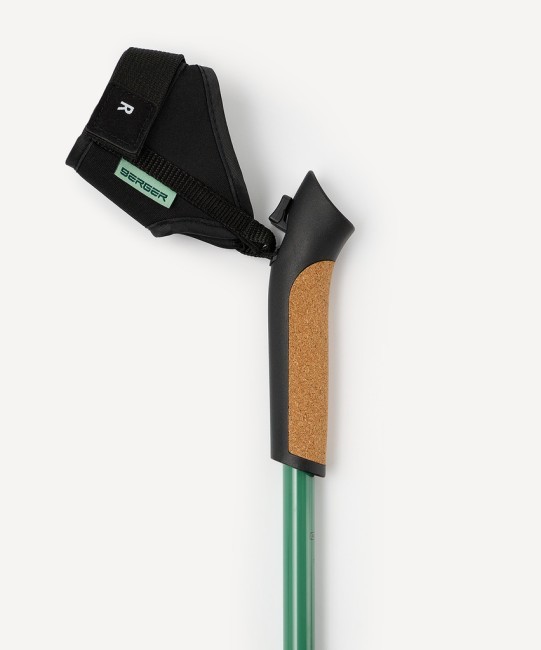 Палки для скандинавской ходьбы Berger Travel Forest, 115 см, цельные, зеленый (2119447)