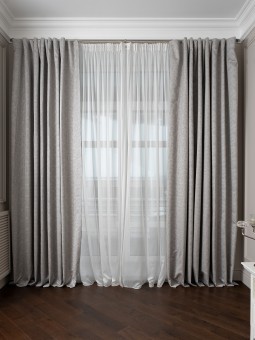 Портьера Gloss сер 275*260 (TT-00013897)