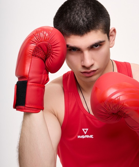 Перчатки боксерские INSANE ORO, ПУ, красный, 12 oz (2108353) Перчатки боксерские INSANE ORO, ПУ, красный, 12 oz (2108353)