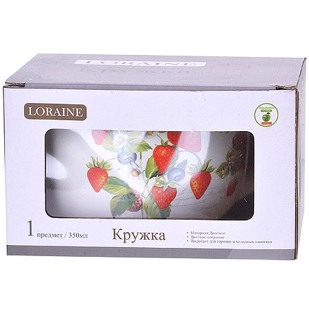 Кружка-супница 550мл Земляника доломит LR (30315)