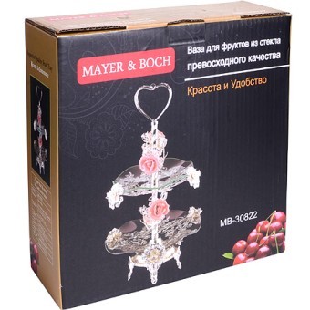 Конфетница 2-х ярусная 32х32х52 см Mayer&Boch (30822)