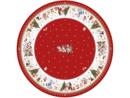 Скатерть круглая "с новым годом" 190см ,красный, 100% хлопок, твил, с пропиткой Lefard (850-763-25) Скатерть круглая "с новым годом" 190см ,красный, 100% хлопок, твил, с пропиткой Lefard (850-763-25)