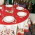 Скатерть круглая "с новым годом" 190см ,красный, 100% хлопок, твил, с пропиткой Lefard (850-763-25)