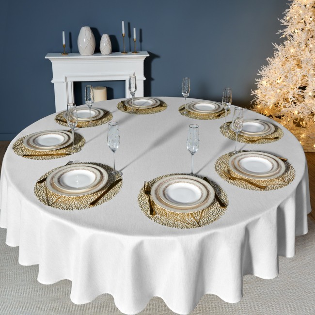 Скатерть d220 cm круглая, "феерия. серебро", цвет: белый, полиэстер 100% Lefard (986-004-26) Скатерть d220 cm круглая, "феерия. серебро", цвет: белый, полиэстер 100% Lefard (986-004-26)