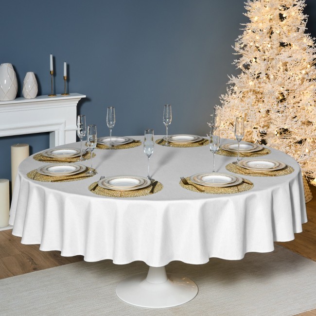 Скатерть d220 cm круглая, "феерия. серебро", цвет: белый, полиэстер 100% Lefard (986-004-26) Скатерть d220 cm круглая, "феерия. серебро", цвет: белый, полиэстер 100% Lefard (986-004-26)