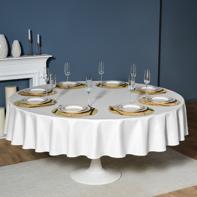Скатерть d220 cm круглая, "феерия. серебро", цвет: белый, полиэстер 100% Lefard (986-004-26) Скатерть d220 cm круглая, "феерия. серебро", цвет: белый, полиэстер 100% Lefard (986-004-26)
