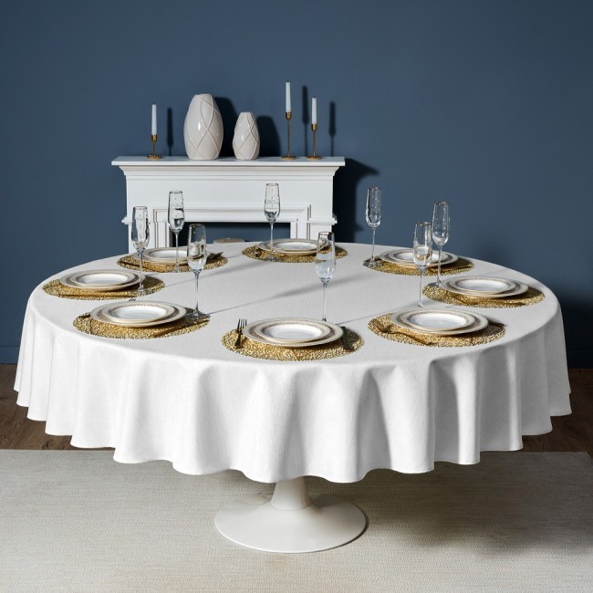 Скатерть d220 cm круглая, "феерия. серебро", цвет: белый, полиэстер 100% Lefard (986-004-26) Скатерть d220 cm круглая, "феерия. серебро", цвет: белый, полиэстер 100% Lefard (986-004-26)