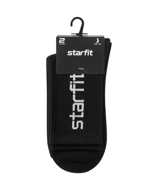 Носки спортивные STARFIT Crew, черный, р. 43-46, 2 пары (2126343)